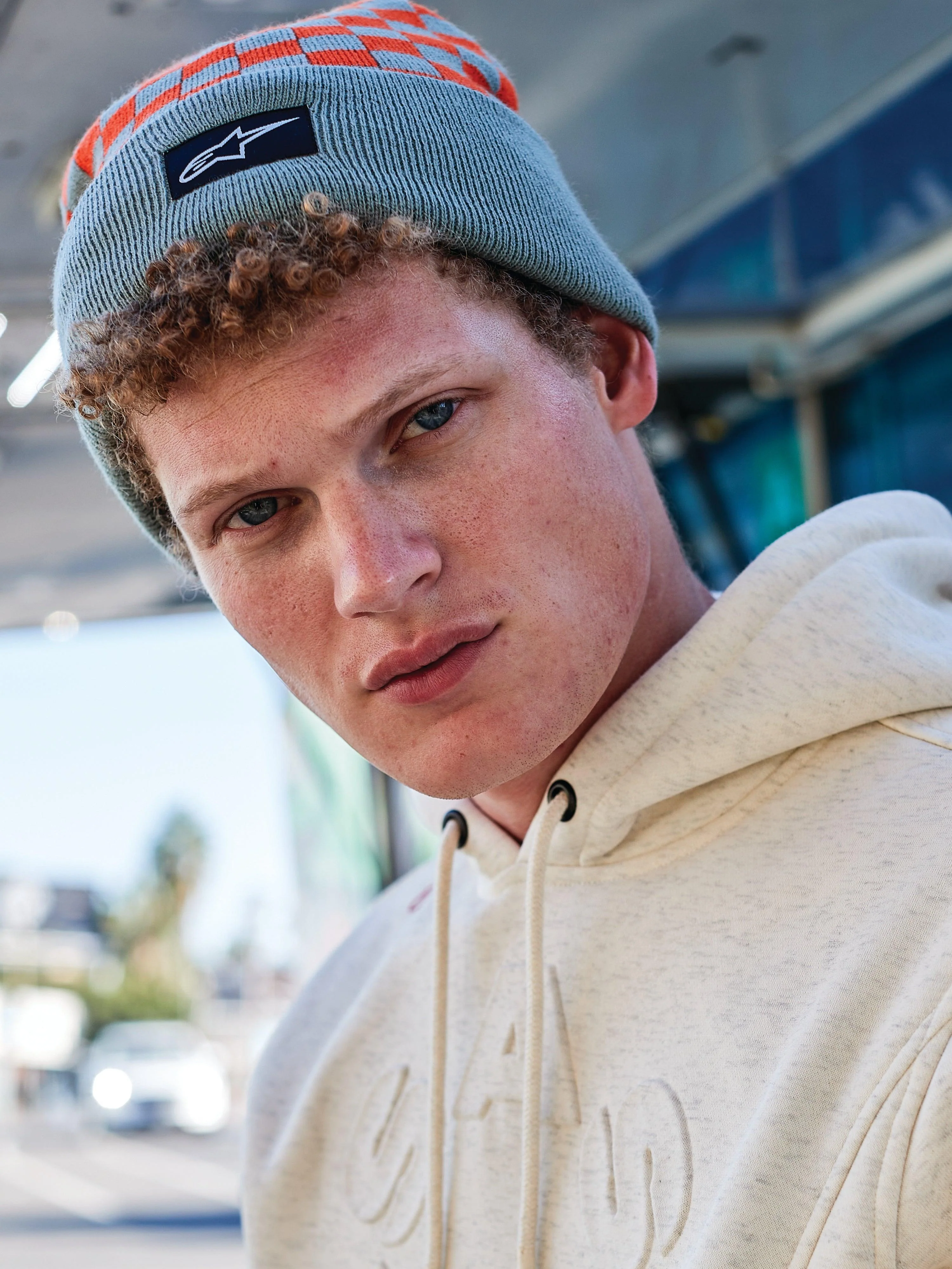 Checkered Cuff Beanie - Image 2