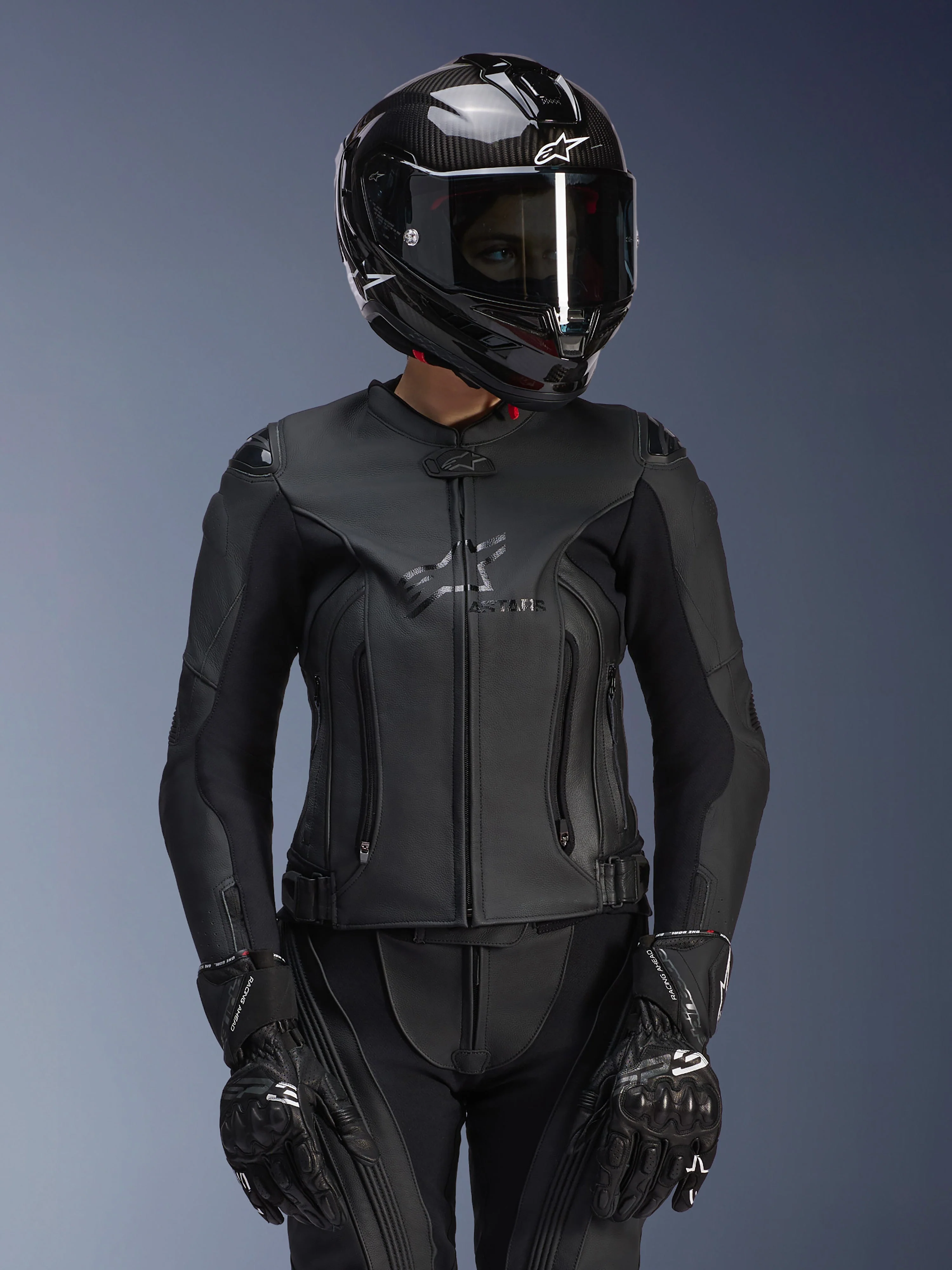 Women Stella GP Plus V4 Leather Jacket - Image 7
